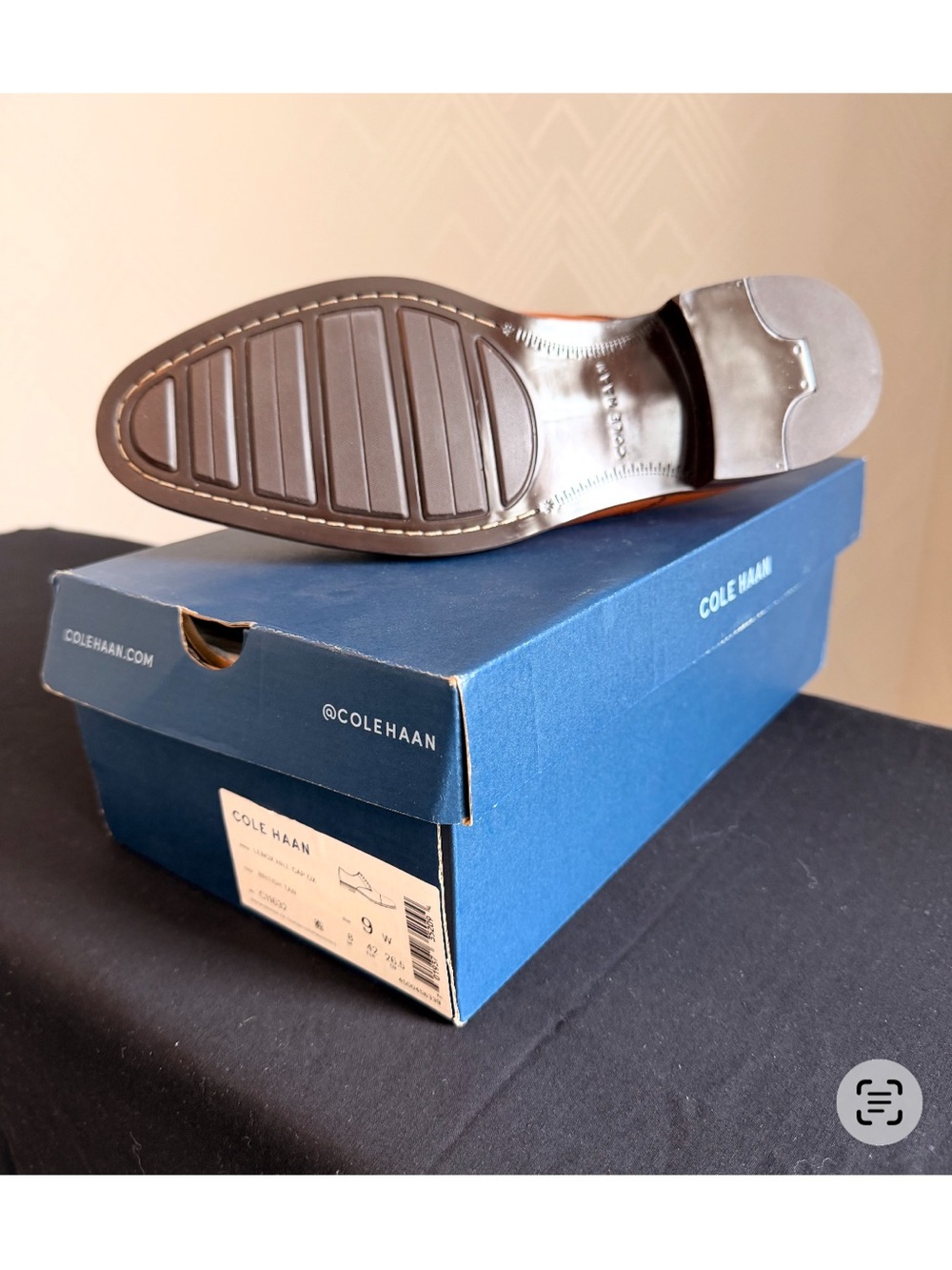 Cole Haan Men’s British Tan Leather Cap-Toe Derby - Picture 6 of 6